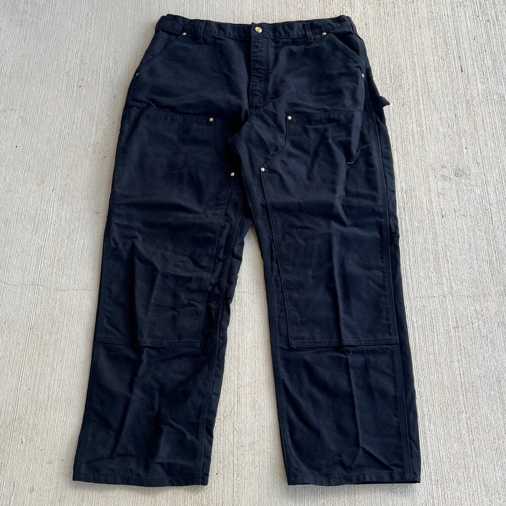 Carhartt B01 BLK black double knee work wear carpenter pants